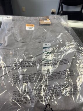 Carhartt Light Gray Shorts with Orange Logo